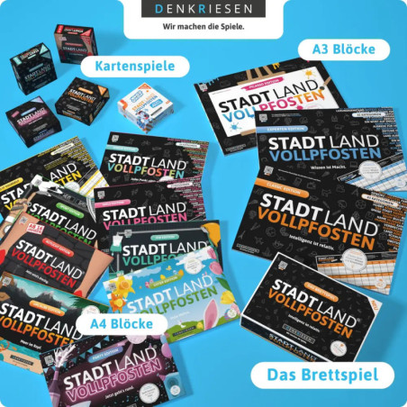STADT LAND VOLLPFOSTEN - GEBURTSTAGS EDITION - Happy Birthday (DinA4-Format)