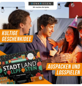 STADT LAND VOLLPFOSTEN - GEBURTSTAGS EDITION - Happy Birthday (DinA4-Format)