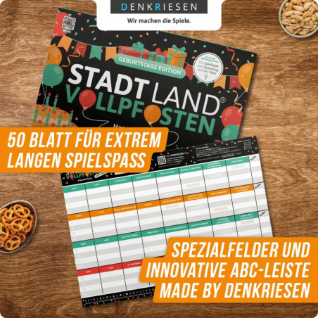 STADT LAND VOLLPFOSTEN - GEBURTSTAGS EDITION - Happy Birthday (DinA4-Format)