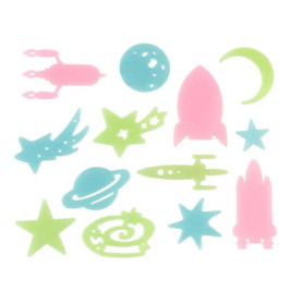 SPACE WANDSTICKER GITD SELBSTKLEBEND