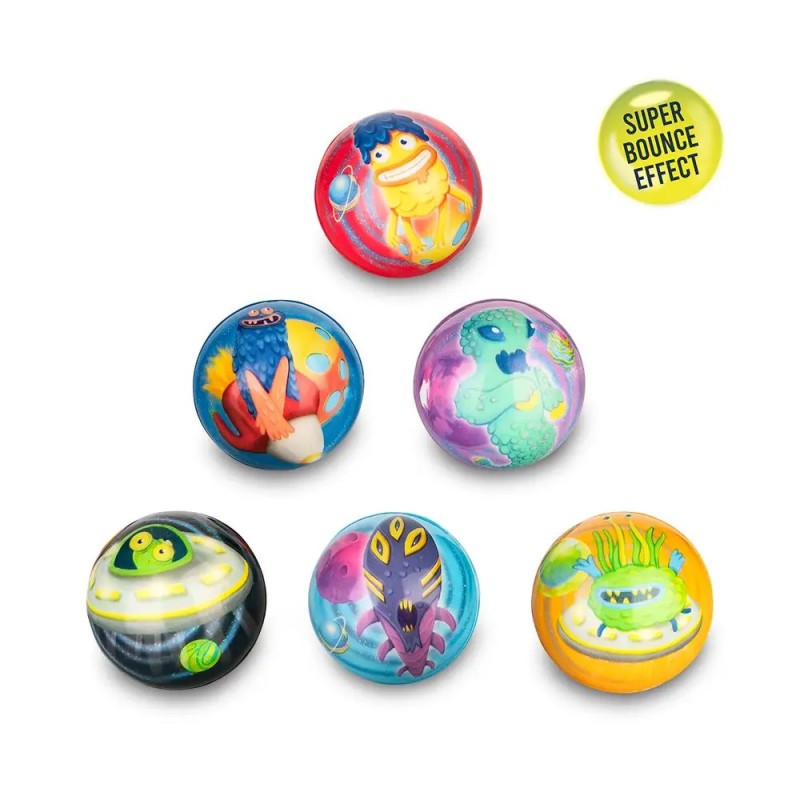 SPACE MONSTERGANG SPACE-BALL  6CM, 6-FACH SORTIERT