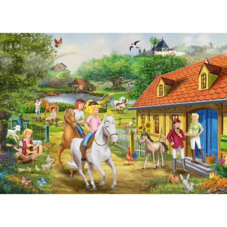 Puzzle KIDDINX Bibi & Tina, Spaß auf dem Martinshof 1000Teile