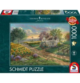 Puzzle Thomas Kinkade Sonnenblumenfelder 1000Teile