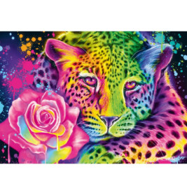 Puzzle Sheena Pike Neon Regenbogen-Leopard 1000Teile