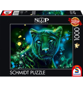 Puzzle Sheena Pike Neon Blau-grüner Panther 1000Teile