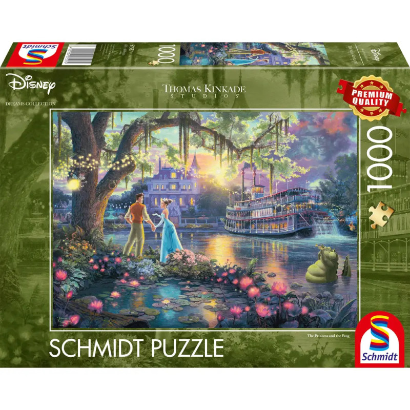 Disney Thomas Kinkade Puzzlebox mit 1000 Teilen, zeigt die Flussszene aus Küss den Frosch. Disney Thomas Kinkade Puzzlebox mit 1000 Teilen, zeigt die Flussszene aus Küss den Frosch.