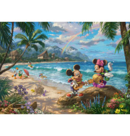 Puzzle Thomas Kinkade Disney, Mickey and Minnie in Hawaii 1000Teile