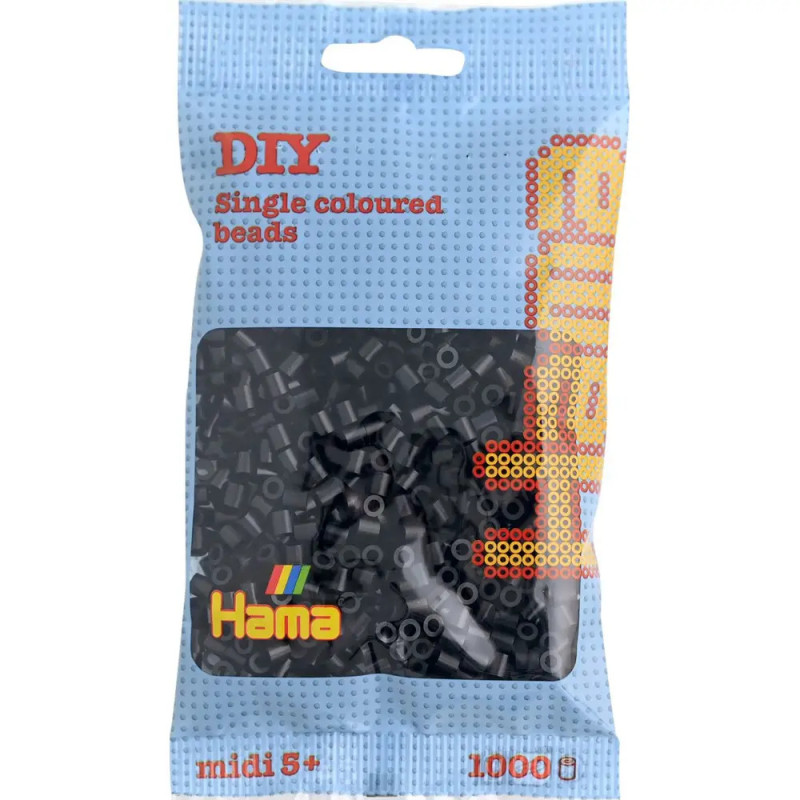 Hama® Bügelperlen Perlen, schwarz, 1.000 Stück