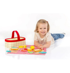 Spielmaus Küche Picknick Korb, 18 Teile