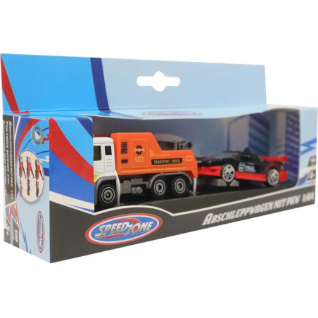 Speedzone D/C Abschleppwagen mit PKW, 6-fach sortiert