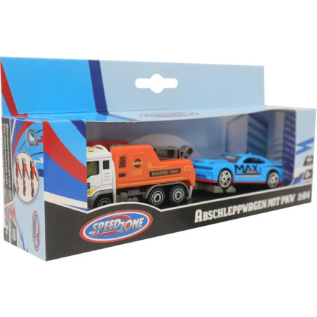 Speedzone D/C Abschleppwagen mit PKW, 6-fach sortiert