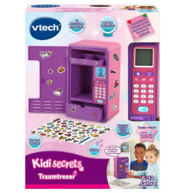 VTech Kidi Secrets Traumtresor in Pink-Lila mit Stickern und Tastatur, geeignet für Kinder von 6 bis 12 Jahren.