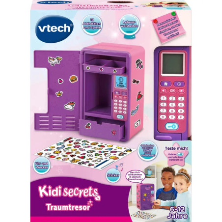 VTech Kidi Secrets Traumtresor in Pink-Lila mit Stickern und Tastatur, geeignet für Kinder von 6 bis 12 Jahren.
