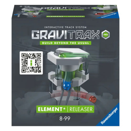 GraviTrax Pro Element Releaser von Ravensburger, Spielbox mit Murmeln und Bahn, geeignet für Kinder ab 8 Jahren.