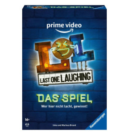 Box von LOL: Last One Laughing - Das Spiel mit Neon-Schriftzug und Prime Video-Logo.