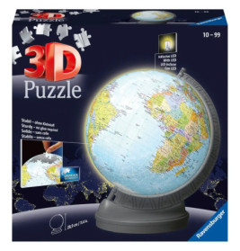 Ravensburger 3D Puzzle 11549 - Globus mit Licht - 540 Teile - Beleuchteter Globus für Erwachsene und