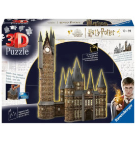 3D-Puzzle von Harry Potters Schloss Hogwarts von Ravensburger, auf der Box für Altersgruppe 10-99 Jahre abgebildet.