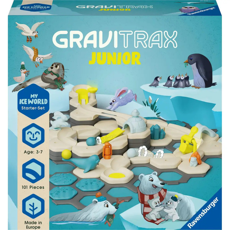 GraviTrax Junior Meine Eiswelt: Spielset mit arktischen Tieren und eisigen Streckenteilen in einer Box. GraviTrax Junior Meine Eiswelt: Spielset mit arktischen Tieren und eisigen Streckenteilen in einer Box.