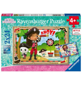 Ravensburger Kinderpuzzle 05710 - Gabby's Dollhouse - 2x24 Teile Gabby's Dollhouse Puzzle für Kinder