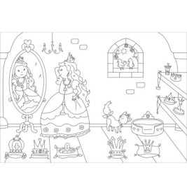 Glitzer Sticker Malbuch. Prinzessinnen