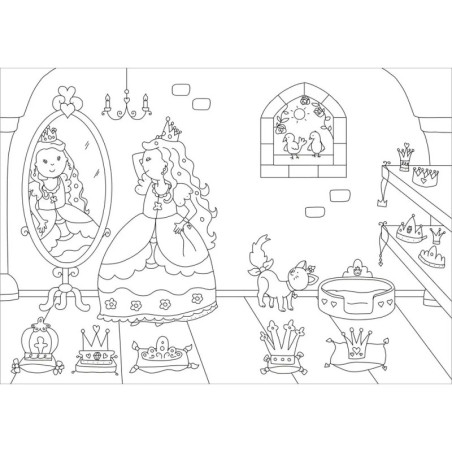 Glitzer Sticker Malbuch. Prinzessinnen Glitzer Sticker Malbuch. Prinzessinnen