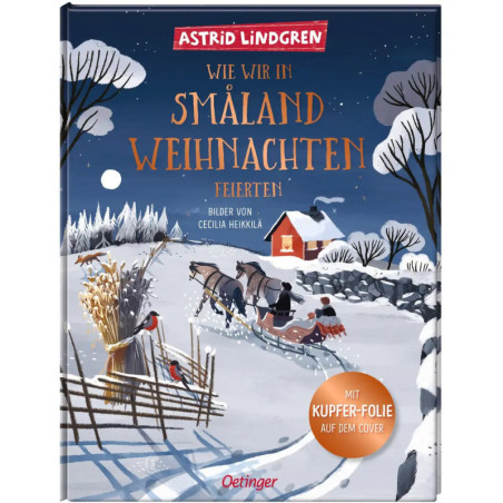 Buchcover: Menschen fahren mit einem Pferdeschlitten durch winterliche Landschaft mit Bauernhäusern und Bäumen. Buchcover: Menschen fahren mit einem Pferdeschlitten durch winterliche Landschaft mit Bauernhäusern und Bäumen.