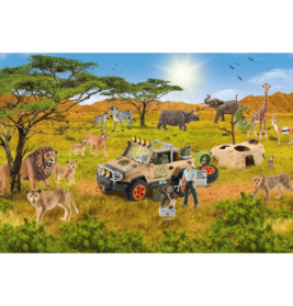 Puzzle Schleich Wild Life, In der Sarvanne mit Add-on 60Teile