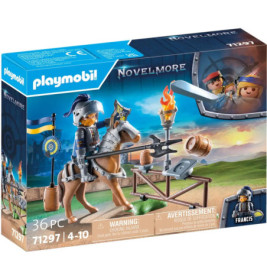Playmobil Novelmore Set: Ritter auf Pferd, Lanze, Fässer, 36 Teile, geeignet für Kinder von 4-10 Jahren.