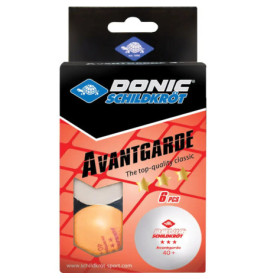Donic-Schildkröt - TT-Ball 3-Stern AVANTGARDE POLY 40+, mixed 3 white/ 3orange