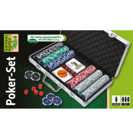 Natural Games Poker-Set im Aluminiumkoffer, 300 Chips