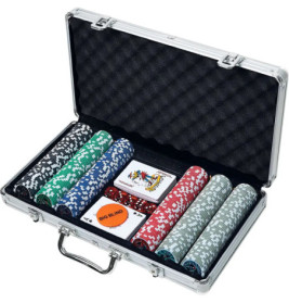 Natural Games Poker-Set im Aluminiumkoffer, 300 Chips