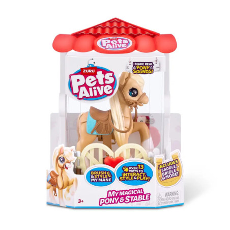 PETS ALIVE Magisches Pony mit Stall, sortiert