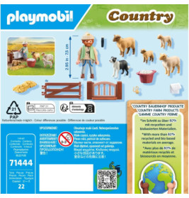 PLAYMOBIL 71444 Junger Schäfer mit Schafen