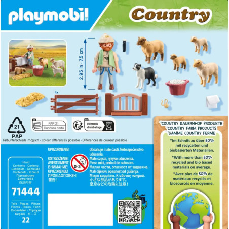 PLAYMOBIL 71444 Junger Schäfer mit Schafen