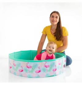 Splash & Fun Fix Pool Flamingo 80 cm, faltbar, mit Tasche