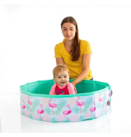 Splash & Fun Fix Pool Flamingo 80 cm, faltbar, mit Tasche