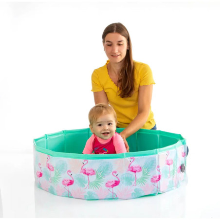 Splash & Fun Fix Pool Flamingo 80 cm, faltbar, mit Tasche
