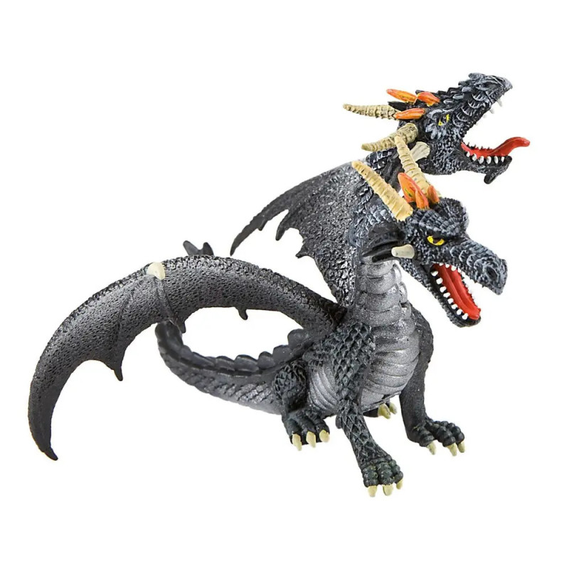 Bullyland Drache mit 2 Köpfen, schwarz, ab 3 Jahren.