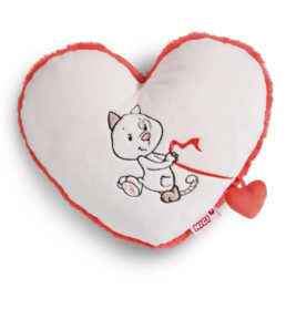 Herzförmiges Kissen Love Katze NICI GREEN