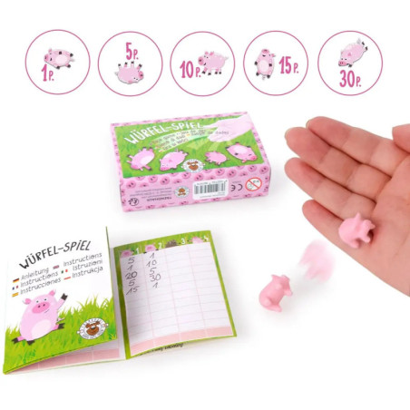 Schweinchen - Würfelspiel 5er Set