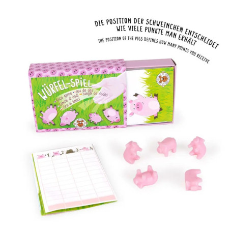 Schweinchen - Würfelspiel 5er Set