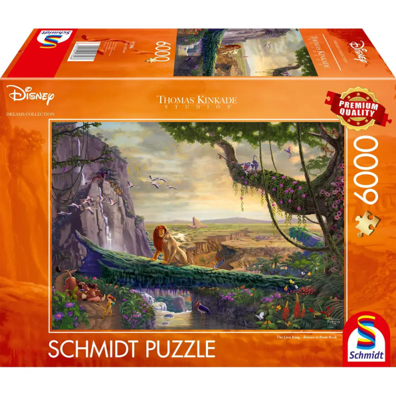 Schmidt Puzzle, 2000 Teile: Disneys Der König der Löwen mit Artwork von Thomas Kinkade Studios. Schmidt Puzzle, 2000 Teile: Disneys Der König der Löwen mit Artwork von Thomas Kinkade Studios.