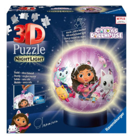 Ravenburger 11575 Puzzle Nachtlicht Gabby's Dollhouse 3D 72 Teile