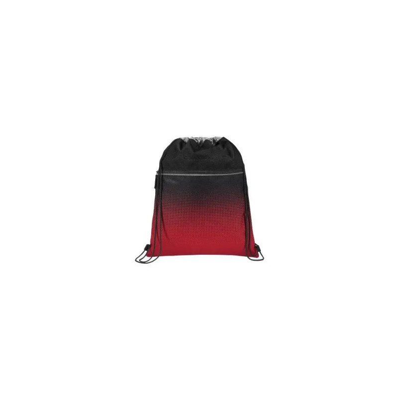 Turnbeutel mit Farbverlauf von Schwarz zu Rot vor weißem Hintergrund. Turnbeutel mit Farbverlauf von Schwarz zu Rot vor weißem Hintergrund.
