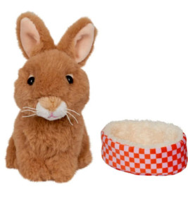 Kaninchen Rosi im Korb - Lustige Tierparade