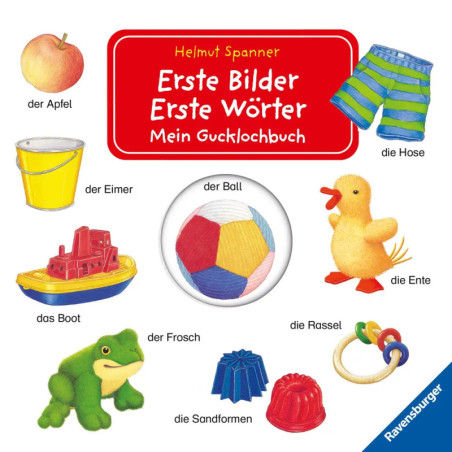 Ravenburger 41879 Erste Bilder - Erste Wörter: Mein Gucklochbuch Pappbilderbuch über 5 Euro