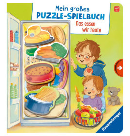 Ravenburger 41894 Mein großes Puzzle-Spielbuch: Das essen wir heute Pappbilderbuch über 10 Euro