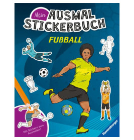 Ravenburger 48908 Mein Ausmalstickerbuch: Fußball Kreativität