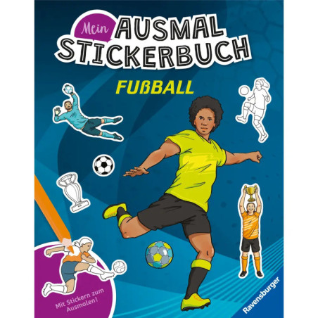 Ravenburger 48908 Mein Ausmalstickerbuch: Fußball Kreativität Ravenburger 48908 Mein Ausmalstickerbuch: Fußball Kreativität