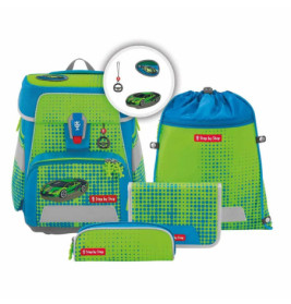 SPACE NEON Schulranzen-Set Race Car Chuck, 5-teilig